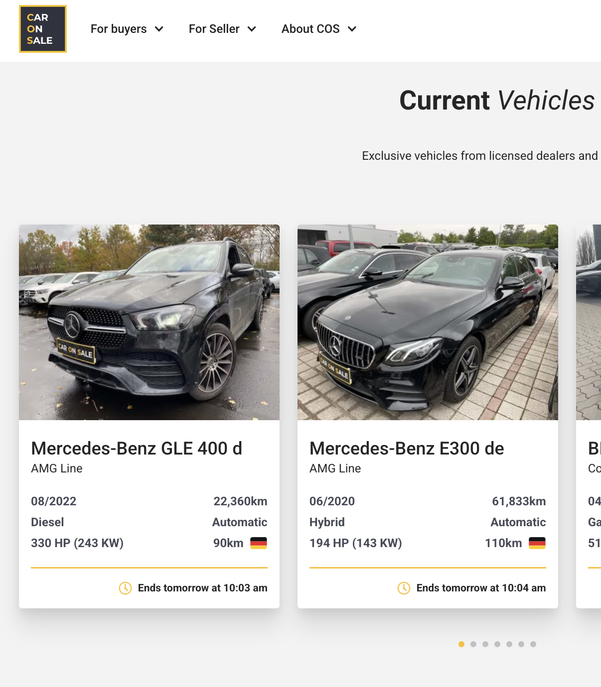 website CarOnSale
